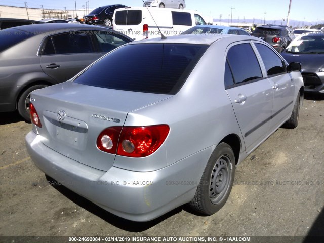 1NXBR32E28Z982168 - 2008 TOYOTA COROLLA CE/LE/S SILVER photo 4