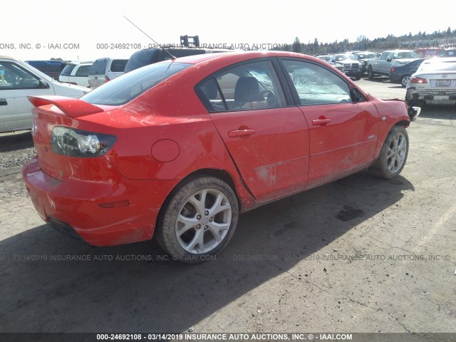 JM1BK323X81776413 - 2008 MAZDA 3 S RED photo 4