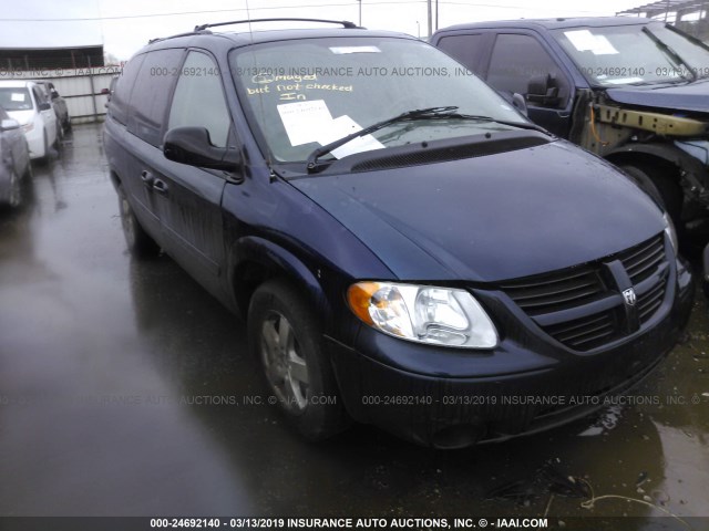 2D4GP44L87R145263 - 2007 DODGE GRAND CARAVAN SXT BLUE photo 1