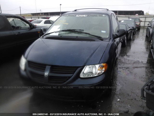 2D4GP44L87R145263 - 2007 DODGE GRAND CARAVAN SXT BLUE photo 2