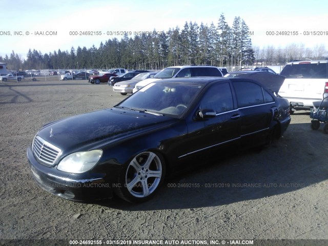 WDBNG75J01A174754 - 2001 MERCEDES-BENZ S 500 BLACK photo 2