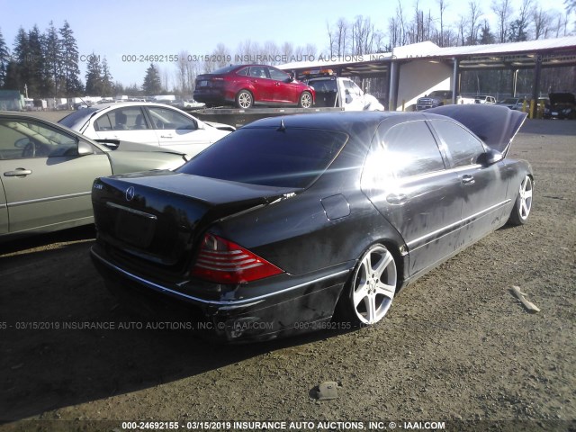 WDBNG75J01A174754 - 2001 MERCEDES-BENZ S 500 BLACK photo 4