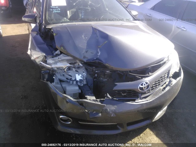 4T1BF1FK0DU677338 - 2013 TOYOTA CAMRY L/SE/LE/XLE GRAY photo 6
