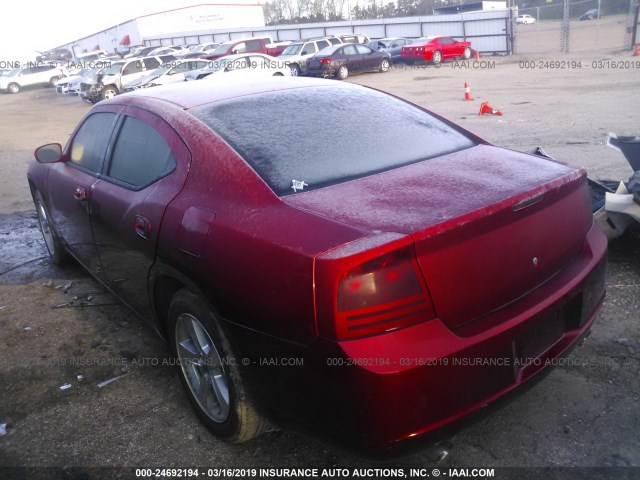 2B3KA43R66H333106 - 2006 DODGE CHARGER SE/SXT RED photo 3