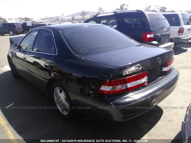 JT8BF28G4Y0287776 - 2000 LEXUS ES 300 BLACK photo 3