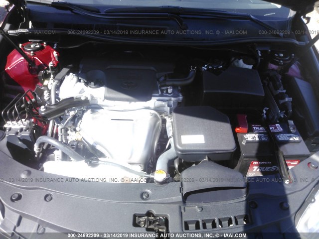 4T1BF1FKXGU587327 - 2016 TOYOTA CAMRY LE/XLE/SE/XSE RED photo 10