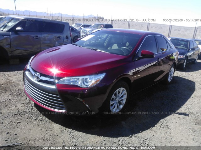 4T1BF1FKXGU587327 - 2016 TOYOTA CAMRY LE/XLE/SE/XSE RED photo 2