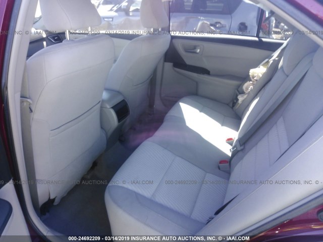 4T1BF1FKXGU587327 - 2016 TOYOTA CAMRY LE/XLE/SE/XSE RED photo 8