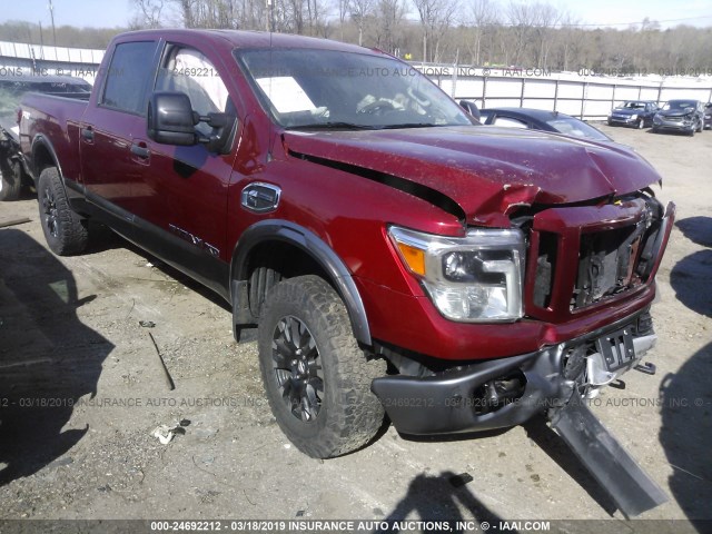 1N6BA1F49GN508693 - 2016 NISSAN TITAN XD SL/PRO-4X/PLAT RESERVE MAROON photo 1