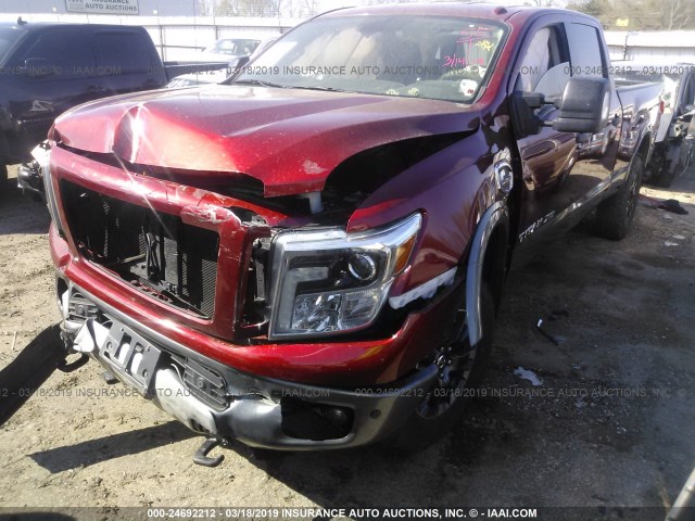 1N6BA1F49GN508693 - 2016 NISSAN TITAN XD SL/PRO-4X/PLAT RESERVE MAROON photo 2