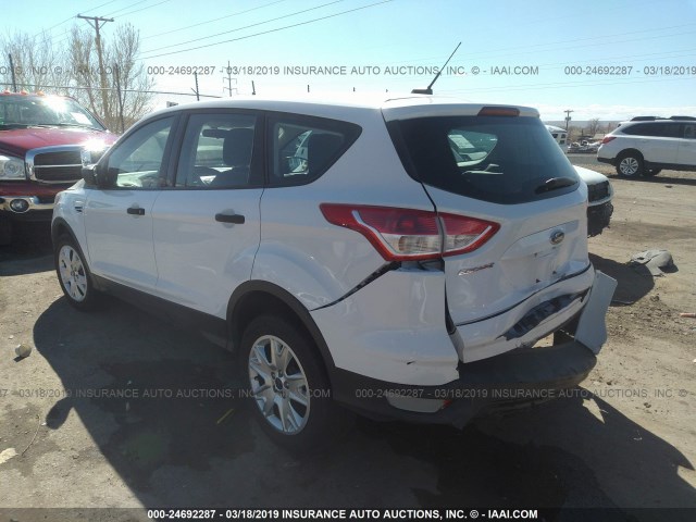 1FMCU0F7XDUA40280 - 2013 FORD ESCAPE S WHITE photo 3