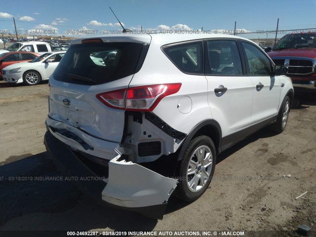 1FMCU0F7XDUA40280 - 2013 FORD ESCAPE S WHITE photo 4