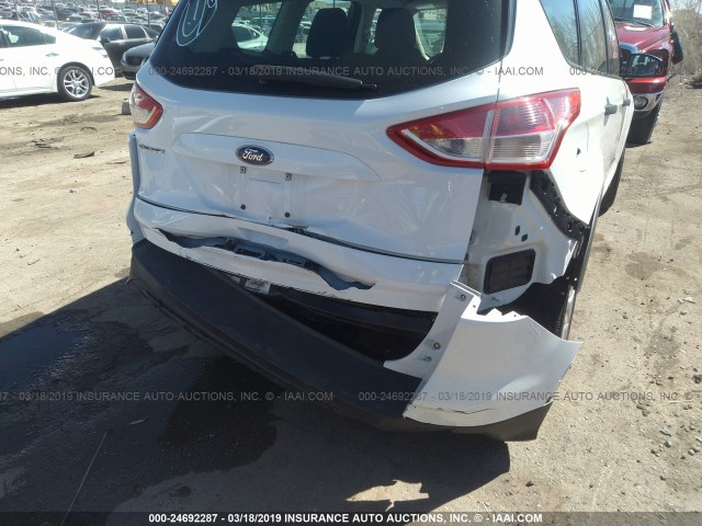 1FMCU0F7XDUA40280 - 2013 FORD ESCAPE S WHITE photo 6