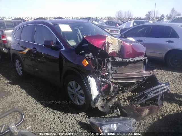 5J6RM4H76DL022197 - 2013 HONDA CR-V EXL MAROON photo 1