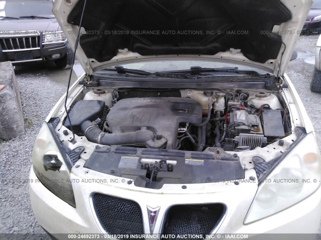 1G2ZG57B884199797 - 2008 PONTIAC G6 SE WHITE photo 10