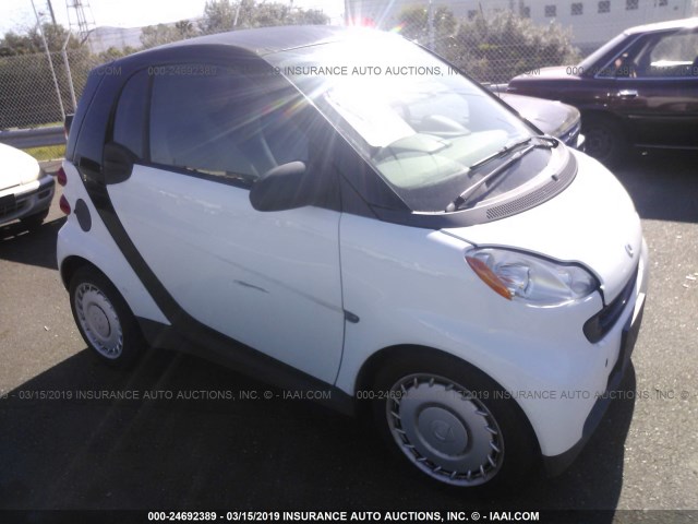 WMEEJ31X38K142165 - 2008 SMART FORTWO PURE/PASSION WHITE photo 1