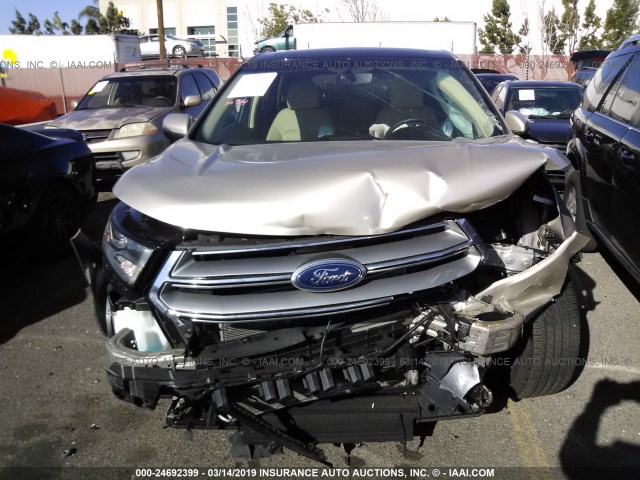 2FMPK3J87HBB89170 - 2017 FORD EDGE SEL GOLD photo 6