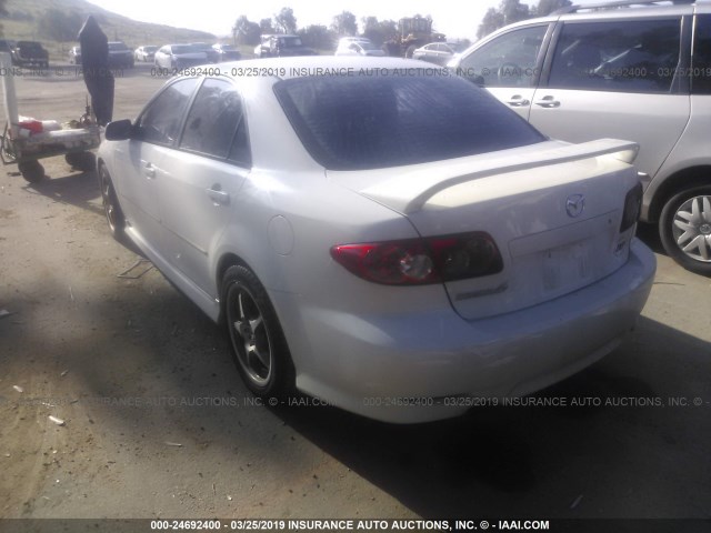 1YVFP80D035M55259 - 2003 MAZDA 6 S WHITE photo 3