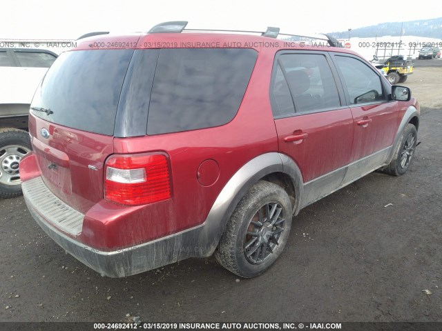 1FMDK05195GA10324 - 2005 FORD FREESTYLE SEL RED photo 4