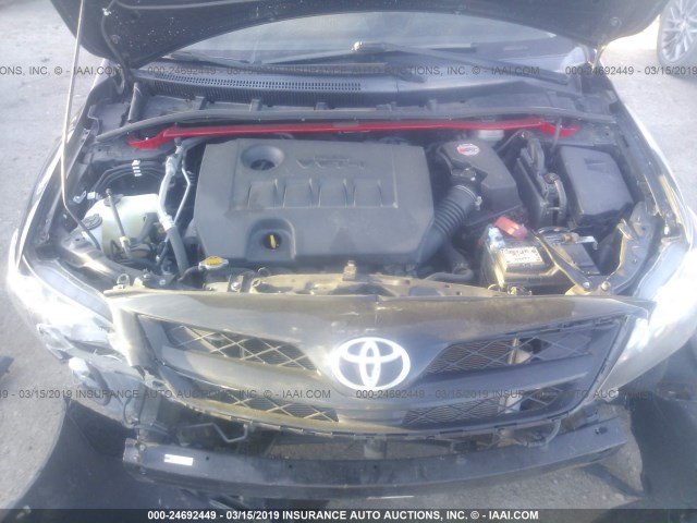 5YFBU4EE6DP185837 - 2013 TOYOTA COROLLA S/LE BLACK photo 10
