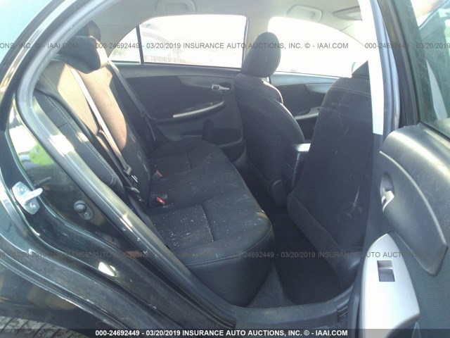 5YFBU4EE6DP185837 - 2013 TOYOTA COROLLA S/LE BLACK photo 8