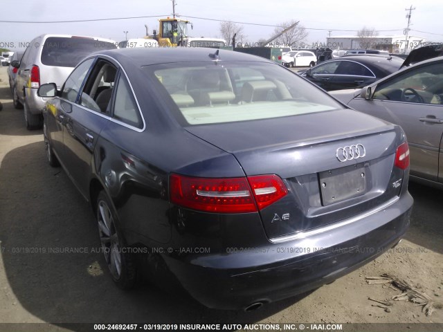 WAUWG94F09N033604 - 2009 AUDI A6 QUATTRO GRAY photo 3