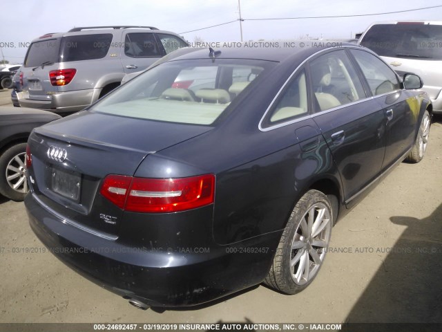 WAUWG94F09N033604 - 2009 AUDI A6 QUATTRO GRAY photo 4