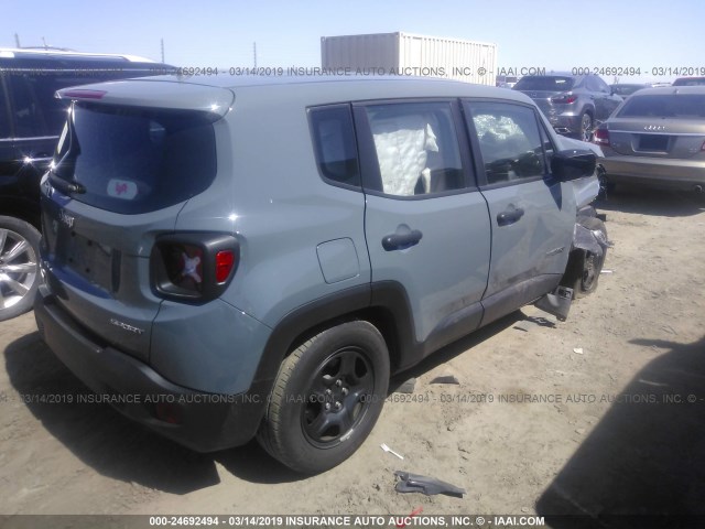 ZACCJAAB7HPF99629 - 2017 JEEP RENEGADE SPORT BLUE photo 4