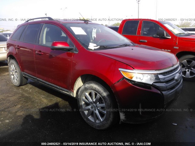 2FMDK3JC6CBA91344 - 2012 FORD EDGE SEL RED photo 1