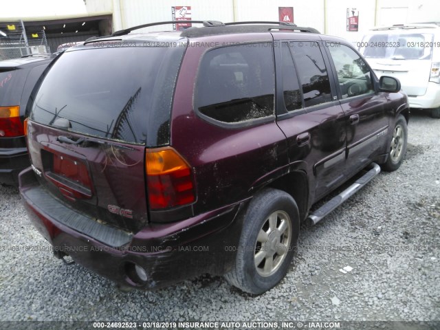 1GKDT13S422259632 - 2002 GMC ENVOY MAROON photo 4