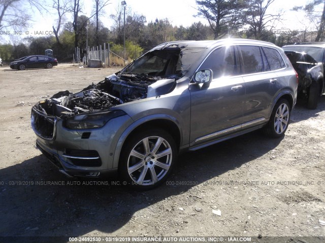 YV4A22PL4G1012261 - 2016 VOLVO XC90 T6 GRAY photo 2