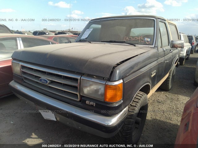 1FMEU15N1LLB30453 - 1990 FORD BRONCO U100 BLUE photo 2