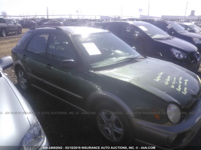 JF1GG68572G832772 - 2002 SUBARU IMPREZA OUTBACK SPORT GREEN photo 1