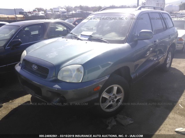 KM8SB12B03U393840 - 2003 HYUNDAI SANTA FE GL GREEN photo 2