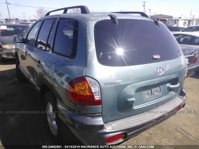 KM8SB12B03U393840 - 2003 HYUNDAI SANTA FE GL GREEN photo 3