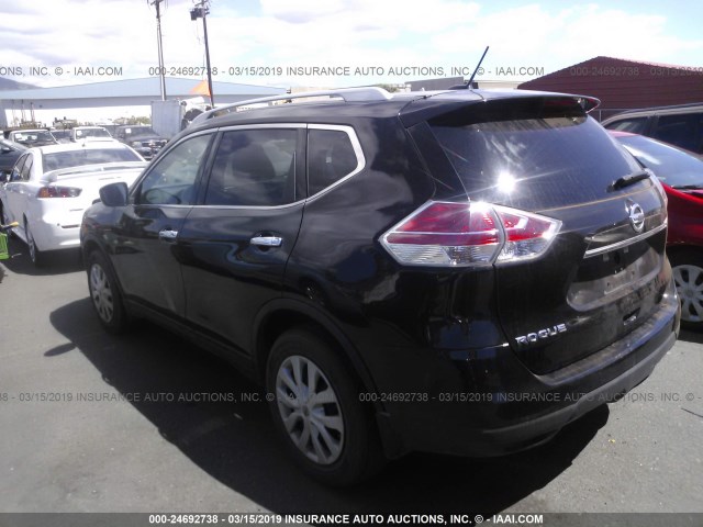 5N1AT2MT0GC773485 - 2016 NISSAN ROGUE S/SL/SV BLACK photo 3