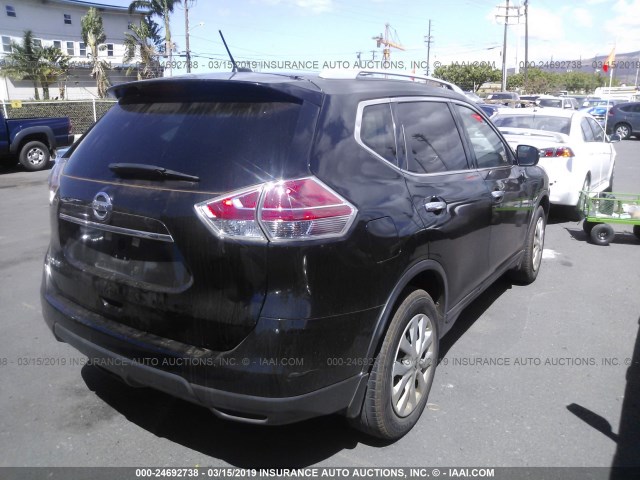 5N1AT2MT0GC773485 - 2016 NISSAN ROGUE S/SL/SV BLACK photo 4