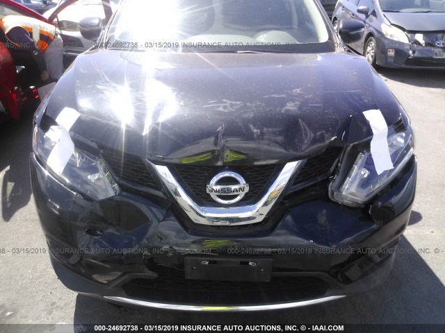 5N1AT2MT0GC773485 - 2016 NISSAN ROGUE S/SL/SV BLACK photo 6