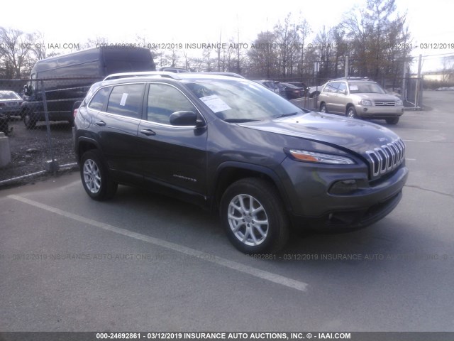 1C4PJMCS3EW177596 - 2014 JEEP CHEROKEE LATITUDE GRAY photo 1