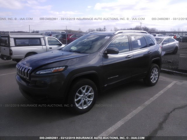 1C4PJMCS3EW177596 - 2014 JEEP CHEROKEE LATITUDE GRAY photo 2