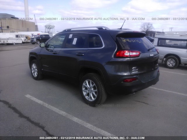 1C4PJMCS3EW177596 - 2014 JEEP CHEROKEE LATITUDE GRAY photo 3