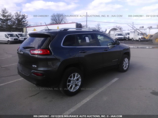 1C4PJMCS3EW177596 - 2014 JEEP CHEROKEE LATITUDE GRAY photo 4