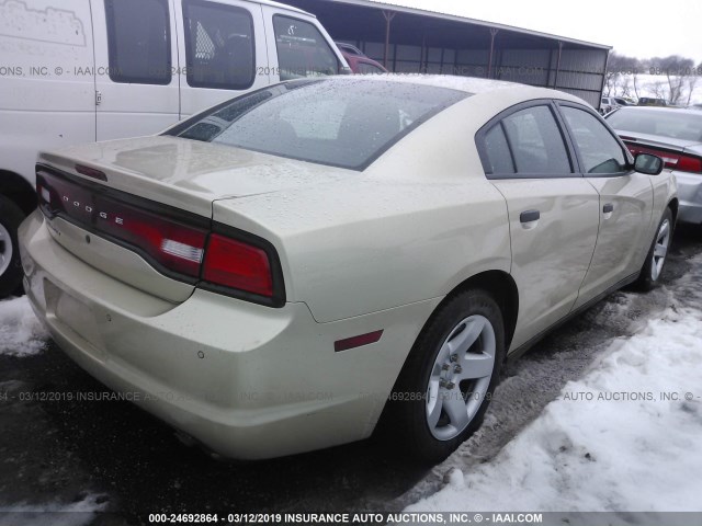 2C3CDXAT6EH316268 - 2014 DODGE CHARGER POLICE GOLD photo 4