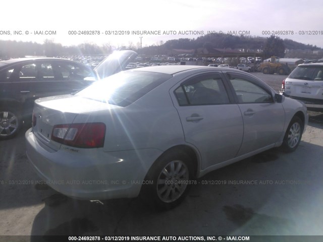 4A3AB36F79E038690 - 2009 MITSUBISHI GALANT ES WHITE photo 4