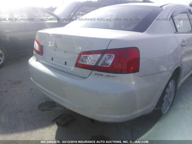 4A3AB36F79E038690 - 2009 MITSUBISHI GALANT ES WHITE photo 6