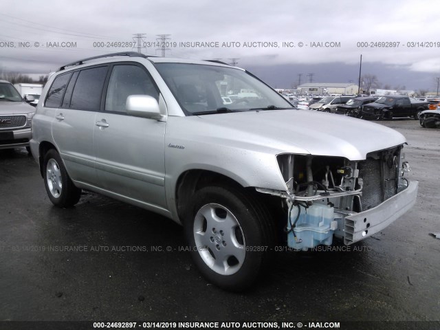 JTEDP21AX40027952 - 2004 TOYOTA HIGHLANDER LIMITED SILVER photo 1