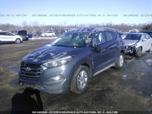 KM8J3CA41JU628976 - 2018 HYUNDAI TUCSON LIMITED/SPORT AND ECO/SE GRAY photo 2