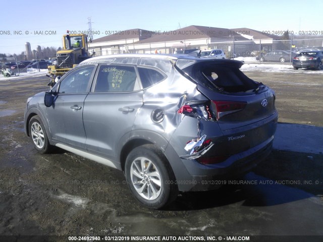 KM8J3CA41JU628976 - 2018 HYUNDAI TUCSON LIMITED/SPORT AND ECO/SE GRAY photo 3