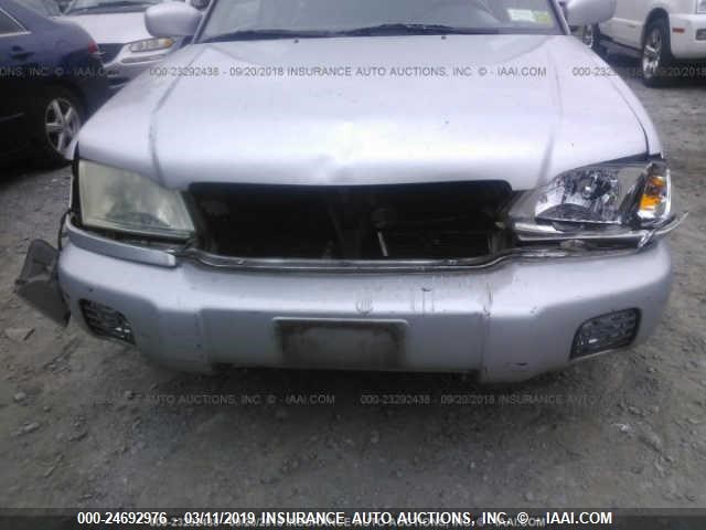 JF1SF65632H724993 - 2002 SUBARU FORESTER S ვერცხლისფერი ფოტო 6