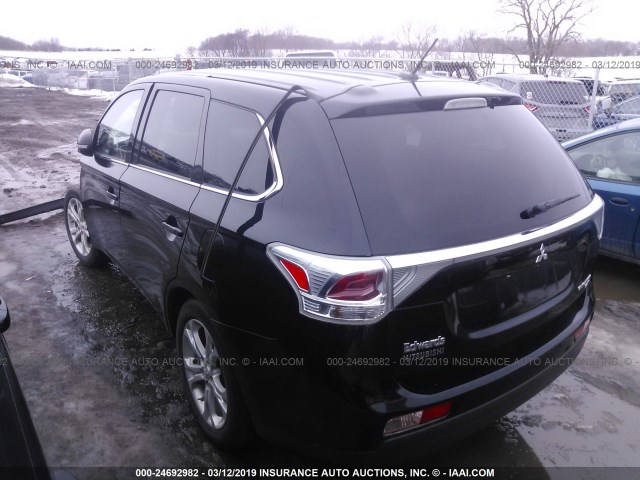 JA4JZ4AX7EZ016870 - 2014 MITSUBISHI OUTLANDER GT BLACK photo 3